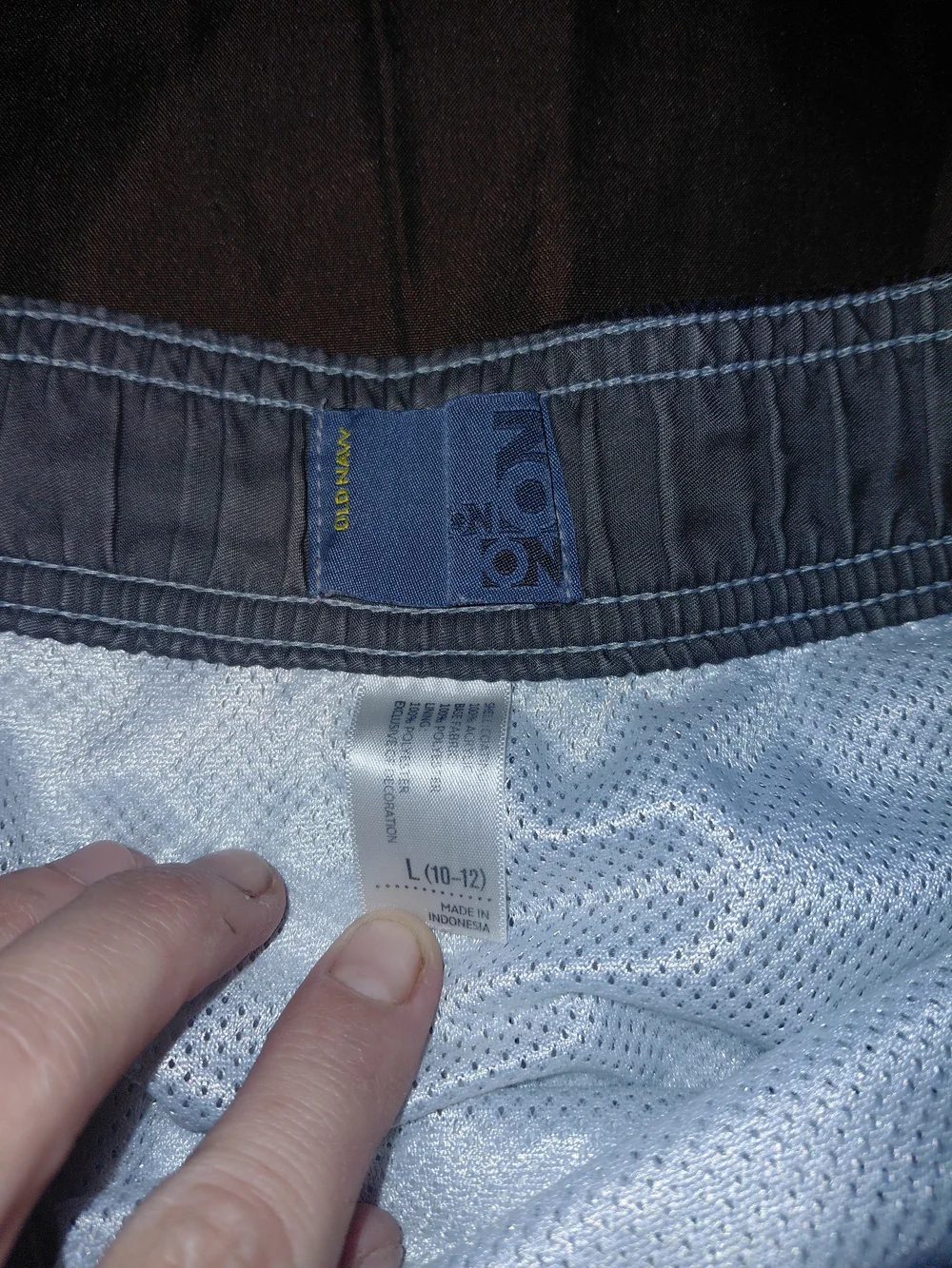 Old Navy Black and White Paisley Skull Boys' Swim Trunks